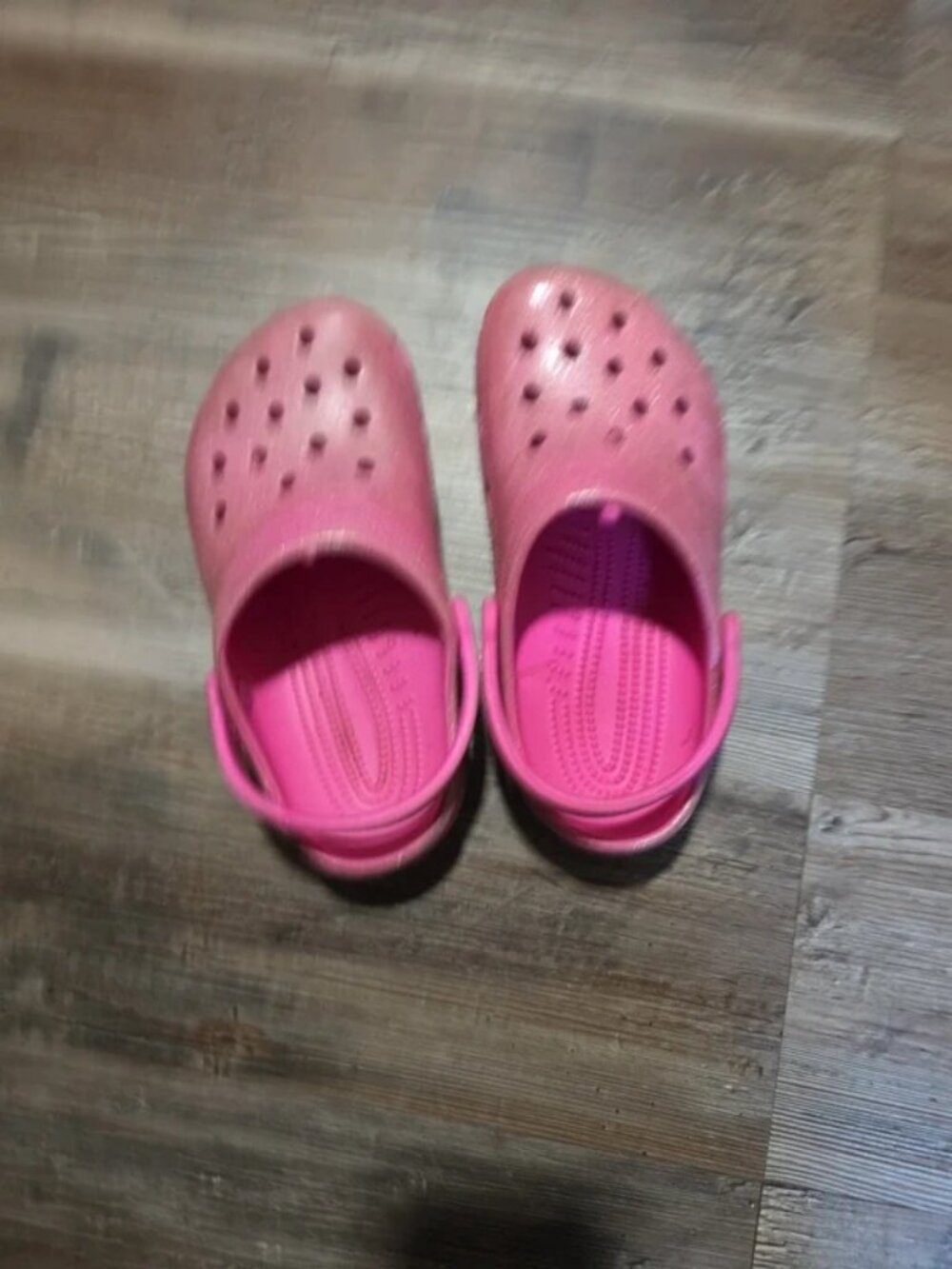 Pink authentic crocs